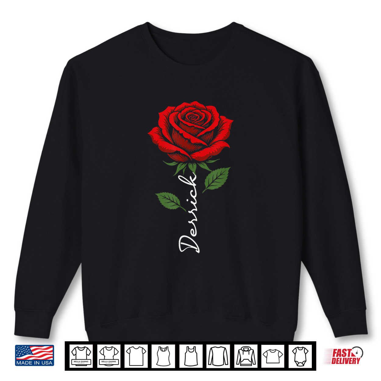 Derrick Red Flower Art Shirt Derrick Red Flower Art Shirt