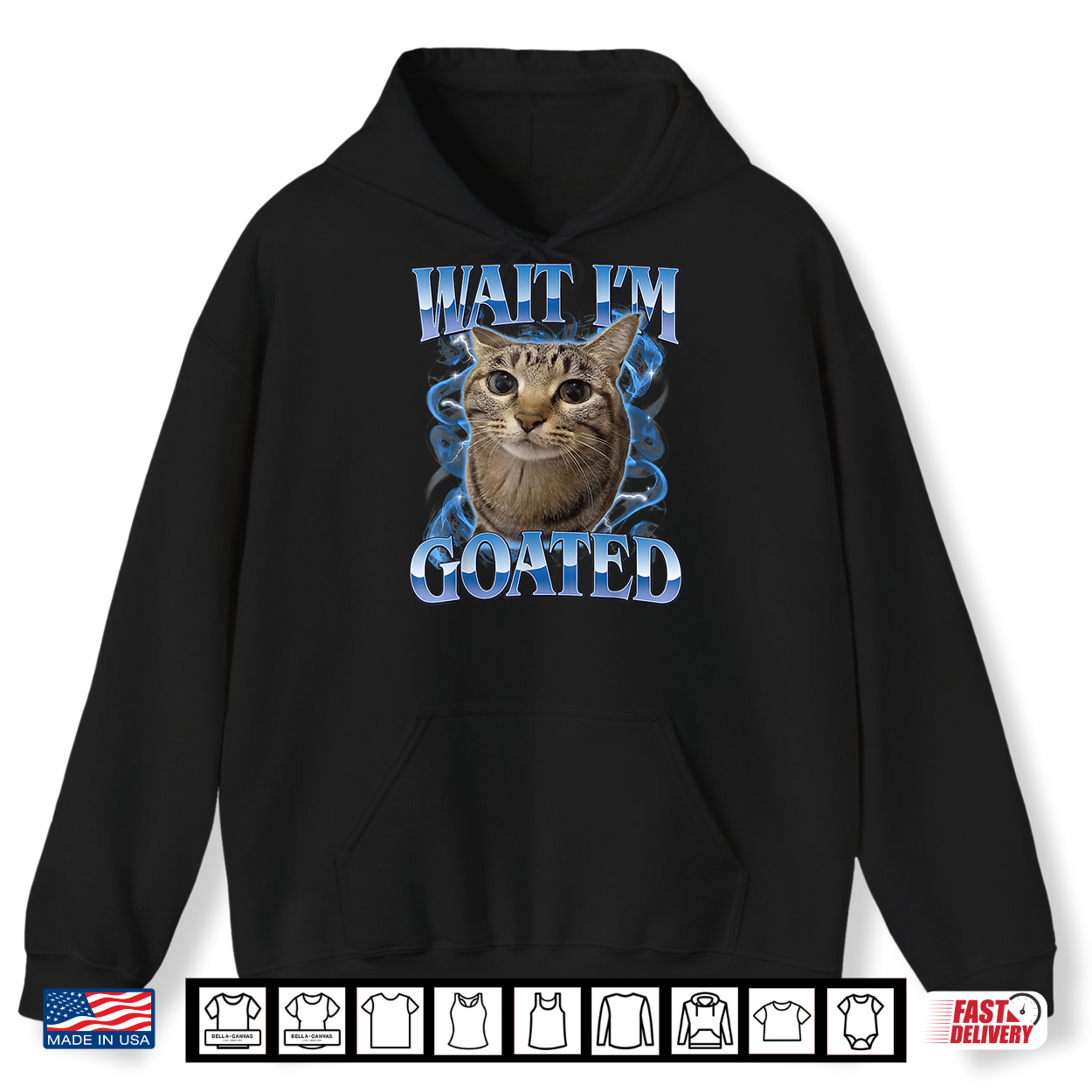 Funny Wait I’M Goated Cat Meme Shirt Funny Wait I’M Goated Cat Meme Shirt