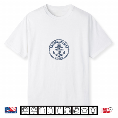Harbor Springs Michigan Vintage Anchor Shirt