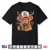 Hot Mess Leopard Highland Cow Funny Coffee Lover Shirt