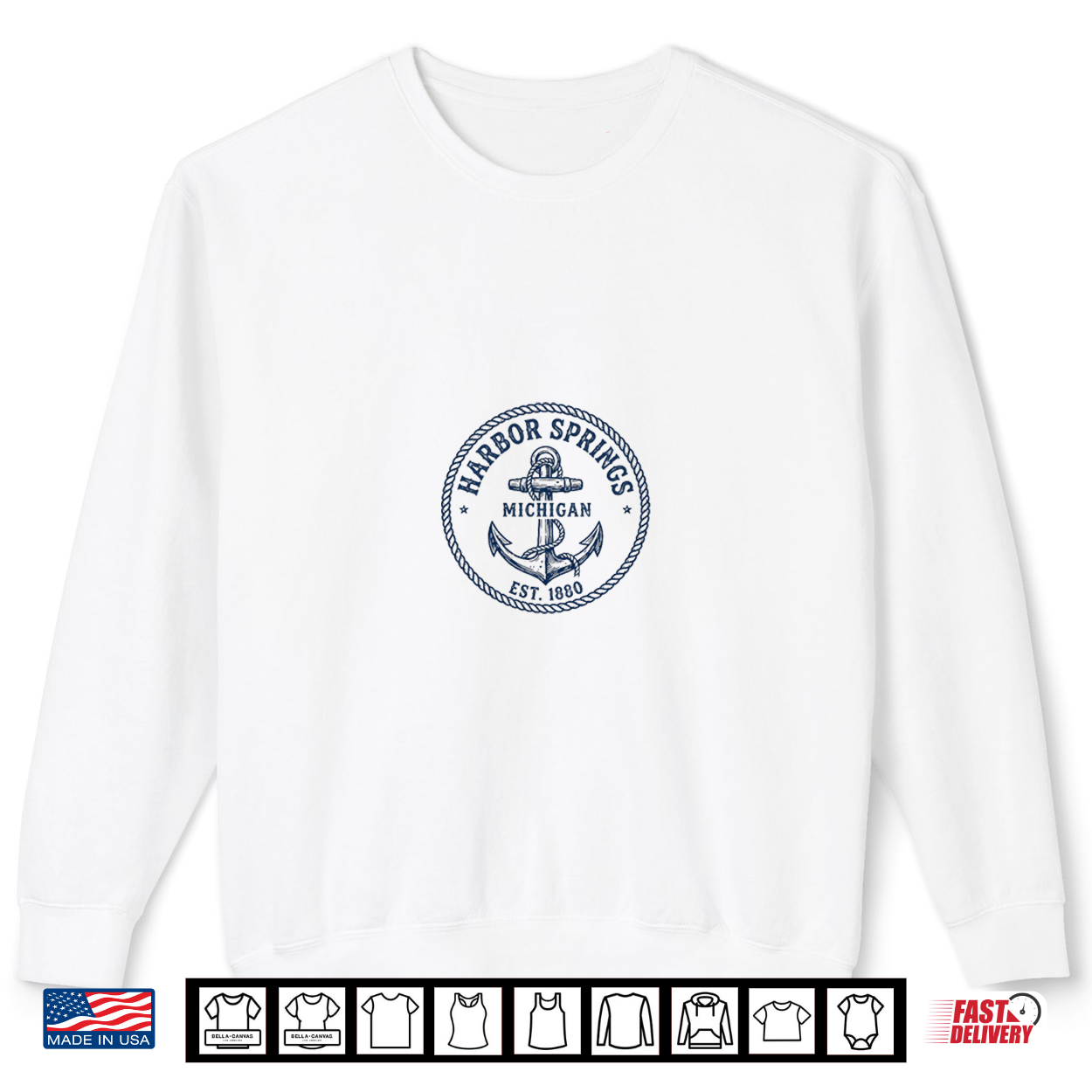 Harbor Springs Michigan Vintage Anchor Shirt Harbor Springs Michigan Vintage Anchor Shirt