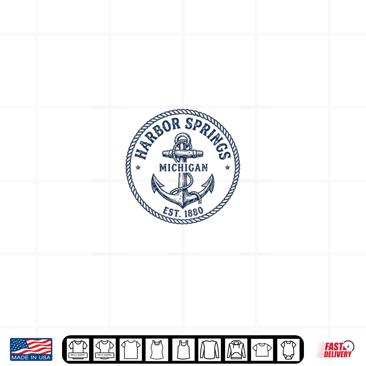 Harbor Springs Michigan Vintage Anchor Shirt Harbor Springs Michigan Vintage Anchor Shirt