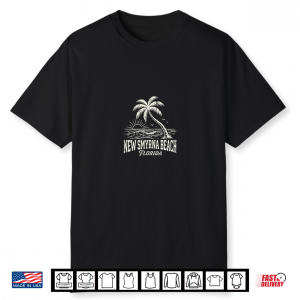 New Smyrna Beach Florida Palm Tree Beach Design Shirt
