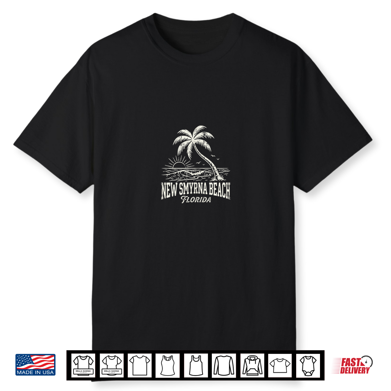 New Smyrna Beach Florida Palm Tree Beach Design Shirt New Smyrna Beach Florida Palm Tree Beach Design Shirt