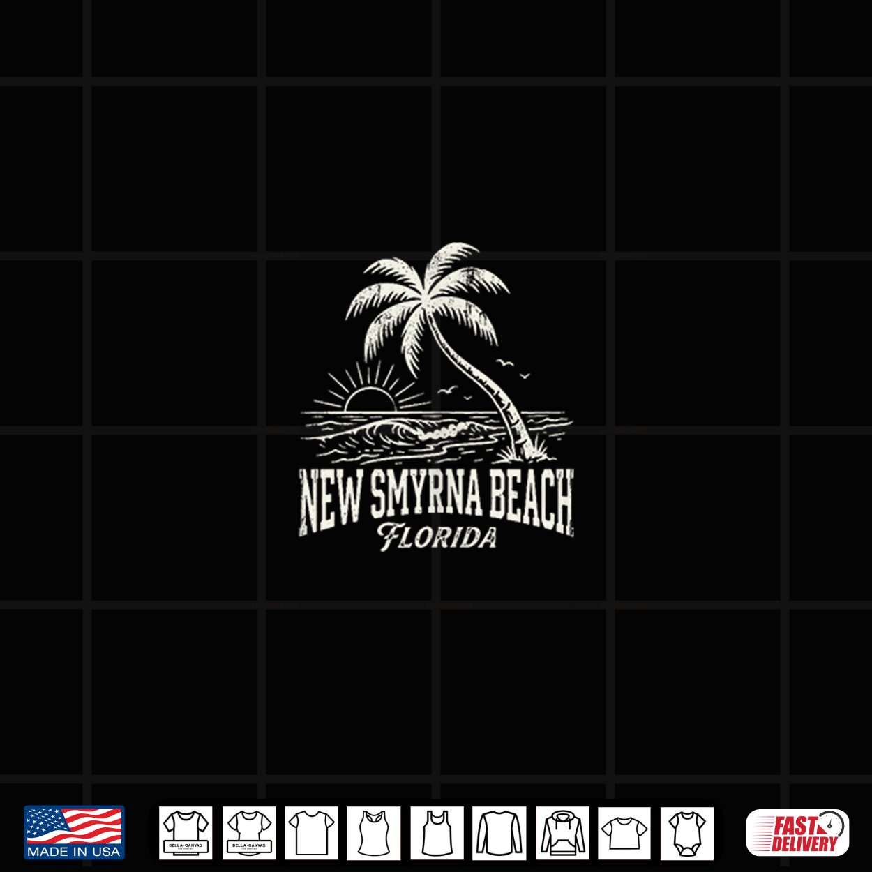 New Smyrna Beach Florida Palm Tree Beach Design Shirt New Smyrna Beach Florida Palm Tree Beach Design Shirt