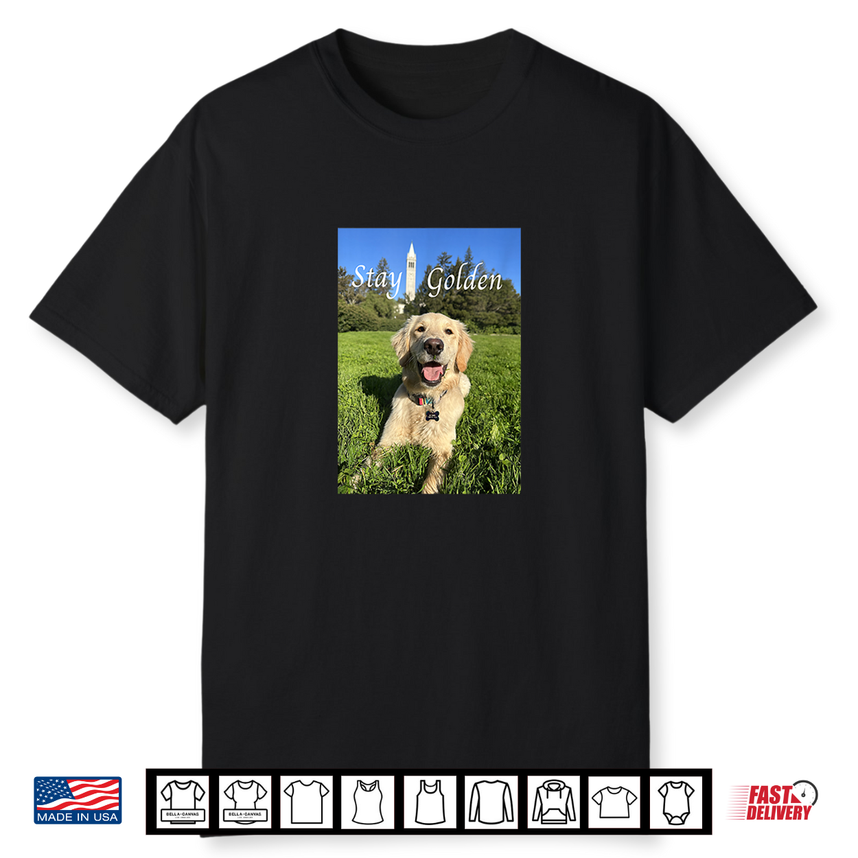 Stay Golden Retriever In Grass Smiling Shirt Stay Golden Retriever In Grass Smiling Shirt