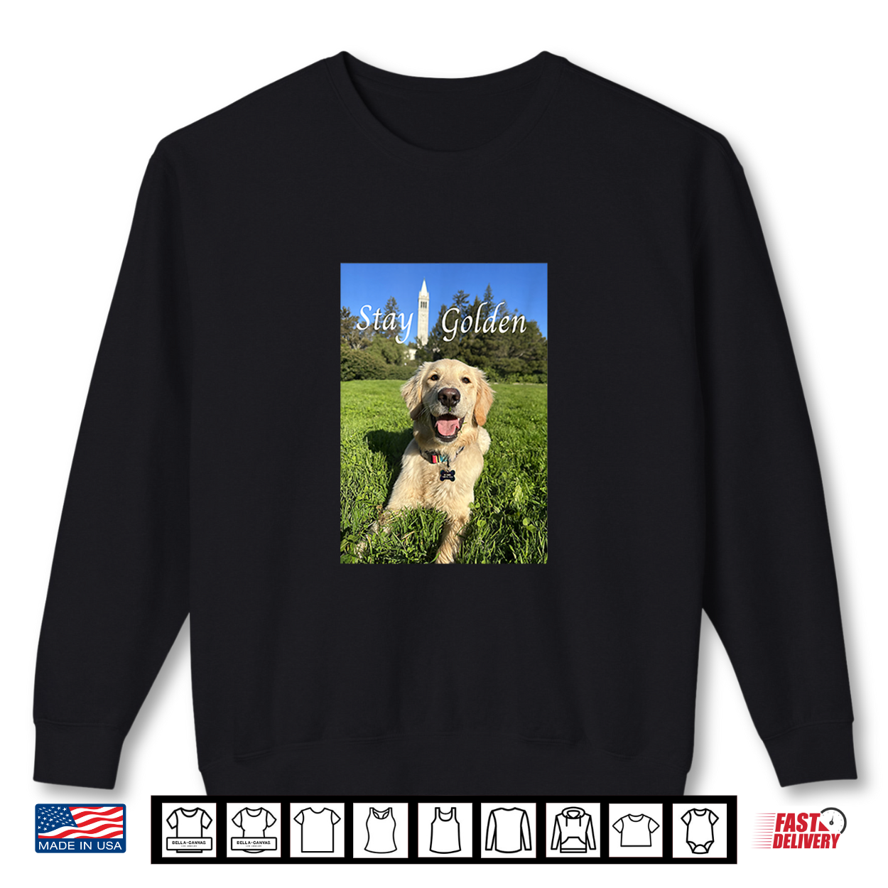 Stay Golden Retriever In Grass Smiling Shirt Stay Golden Retriever In Grass Smiling Shirt