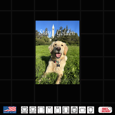Stay Golden Retriever In Grass Smiling Shirt 4 Design Stay Golden Retriever in Grass Smiling Shirt