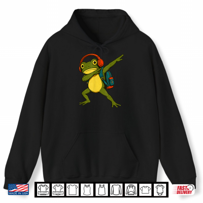 Hoodie Frog Back to School Girl Boy Kid First Day of School Shirt