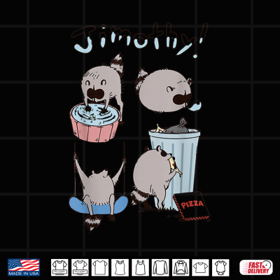 Design Jimothy Ballard Seattle Raccoon Cute Daily Adventures Scenes Shirt
