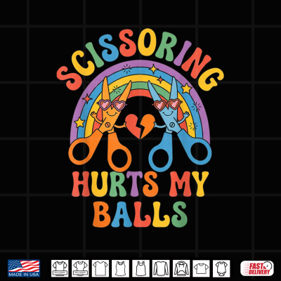 Design Scissoring Hurts My Balls Coworker Gag Funny Office Pranks Shirt