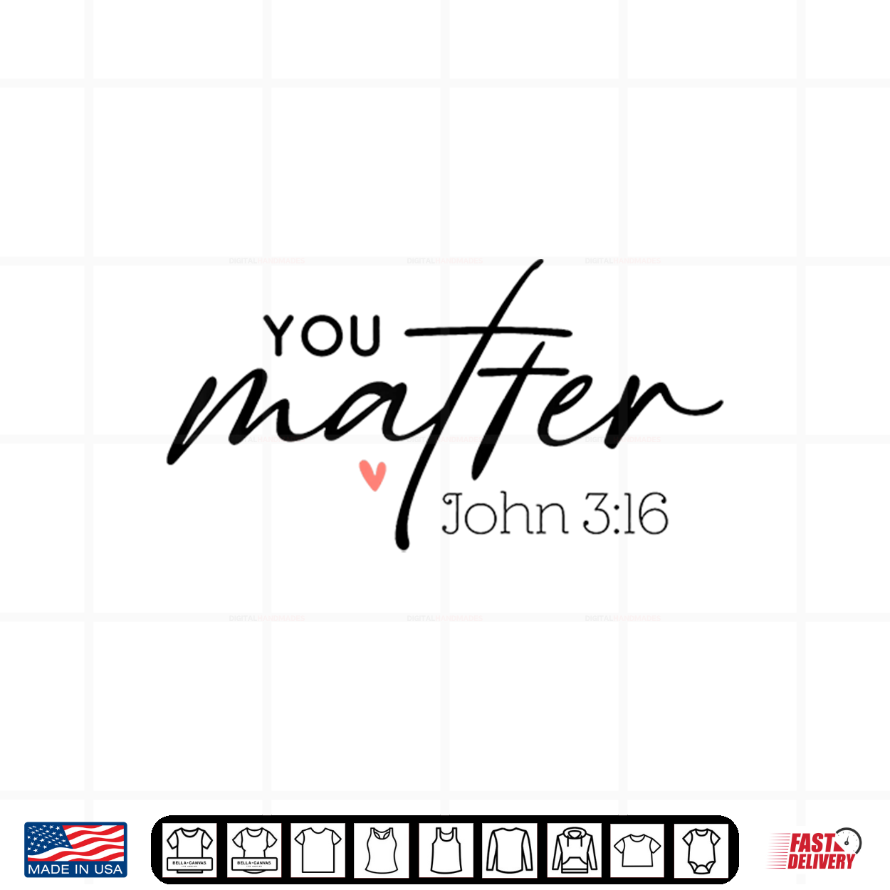 You Matter John 3 16 Funny Christian Faith Bible Verse Shirt