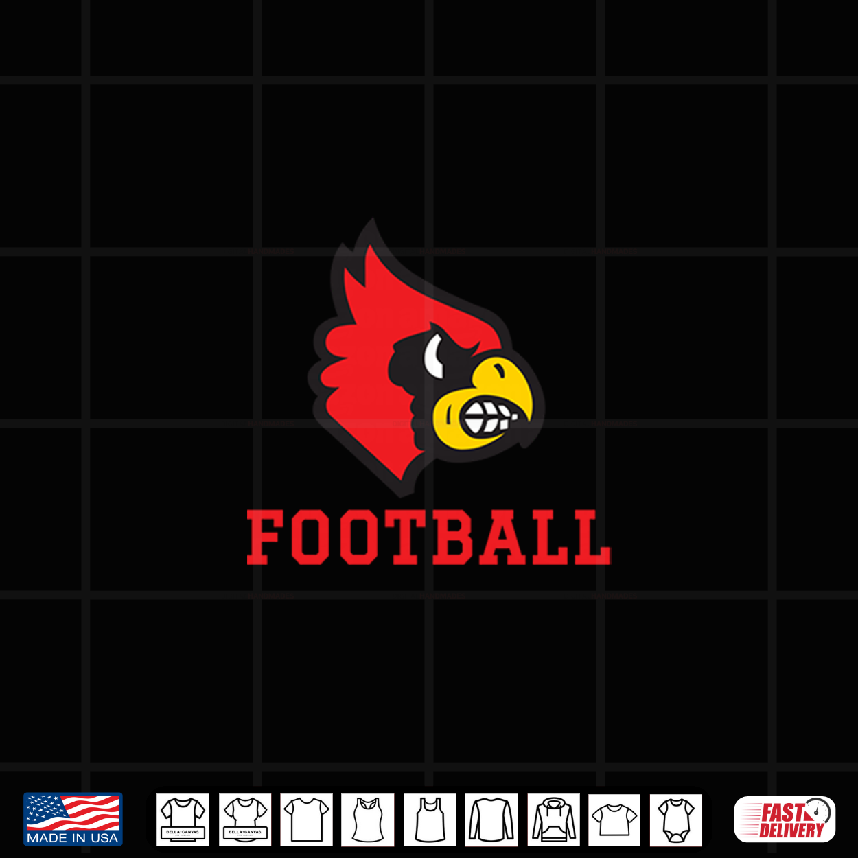 Alton High School Redbirds Football Shirt Alton High School Redbirds Football Shirt