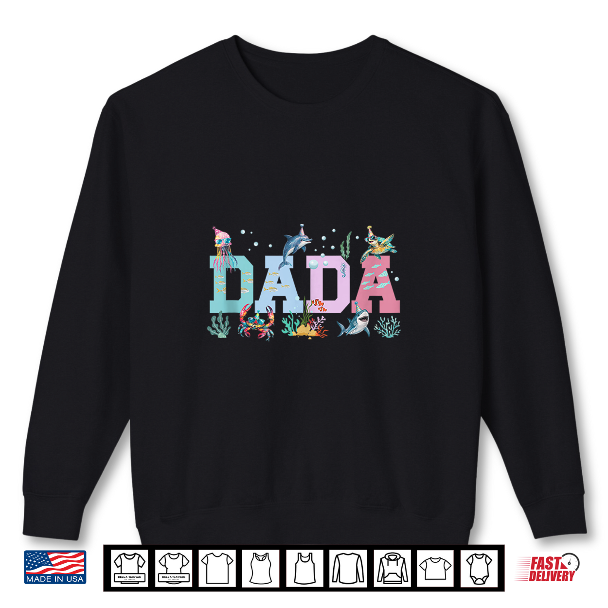 Dada Ocean Animals Birthday Shirt Dada Ocean Animals Birthday Shirt