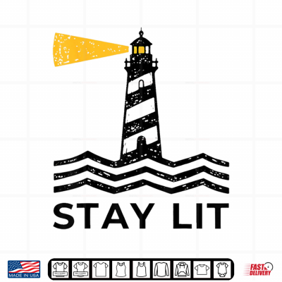 Block Stay Lit Lighthouse Nautical Ocean Boating Humor Shirt 4 Design Block Stay Lit Lighthouse Nautical Ocean Boating Humor Shirt