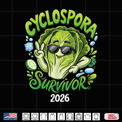 Cyclospora Survivor 2026 Funny Lettuce Parasite Cyclosporias Shirt 4 Design Cyclospora Survivor 2026 Funny Lettuce Parasite Cyclosporias Shirt