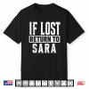 Funny If Lost Return To Sara Couple Matching Shirt