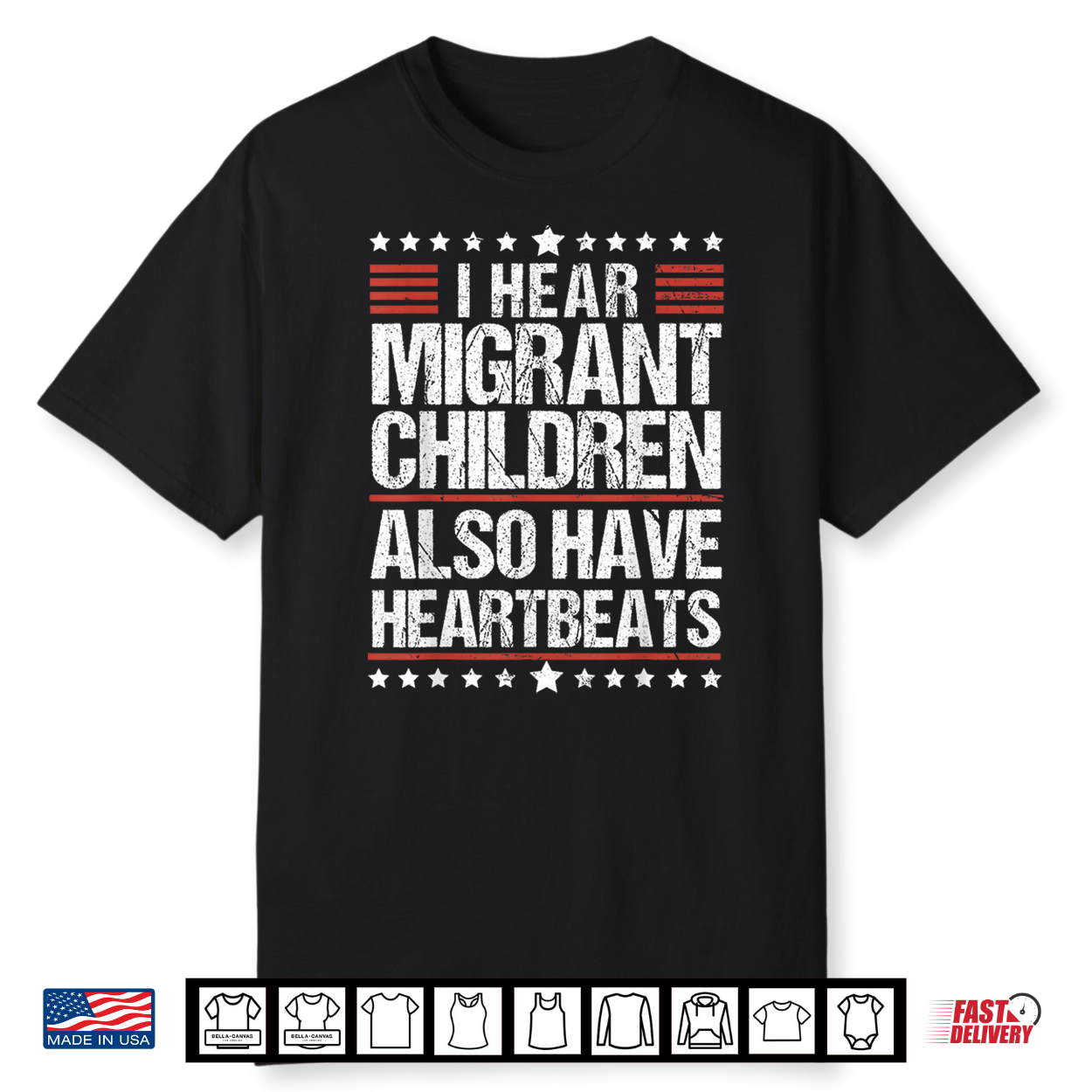Human Rights I Hear Migrant Children Also Have Heartbeats Shirt Human Rights I Hear Migrant Children Also Have Heartbeats Shirt
