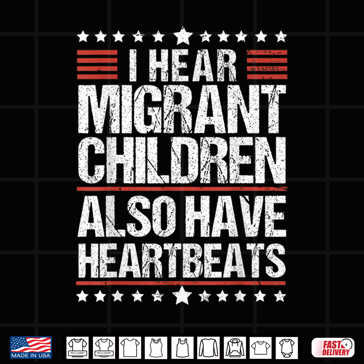Human Rights I Hear Migrant Children Also Have Heartbeats Shirt Human Rights I Hear Migrant Children Also Have Heartbeats Shirt