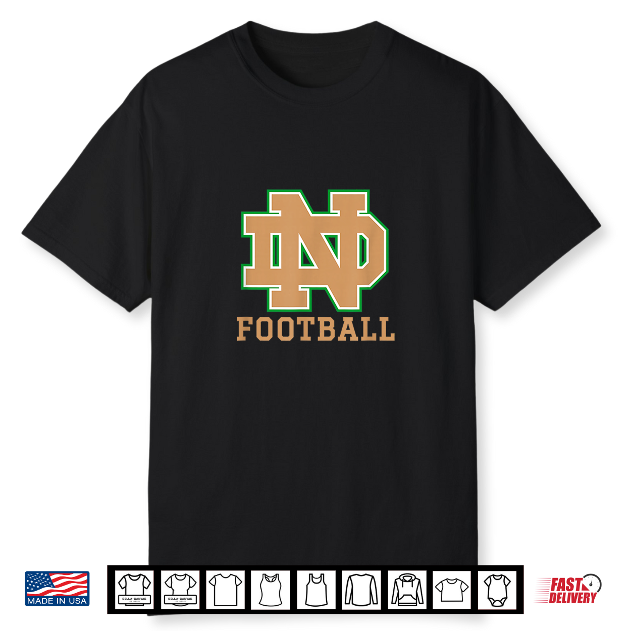 Notre Dame High School Irish Football Shirt Notre Dame High School Irish Football Shirt