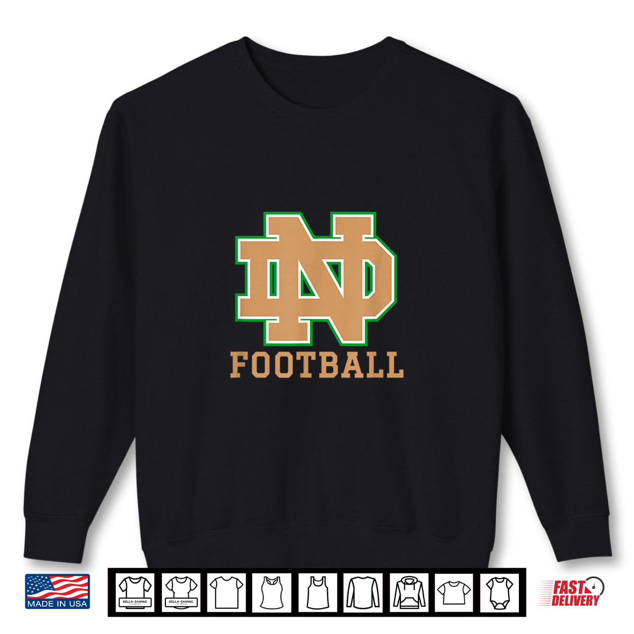 Notre Dame High School Irish Football Shirt Notre Dame High School Irish Football Shirt