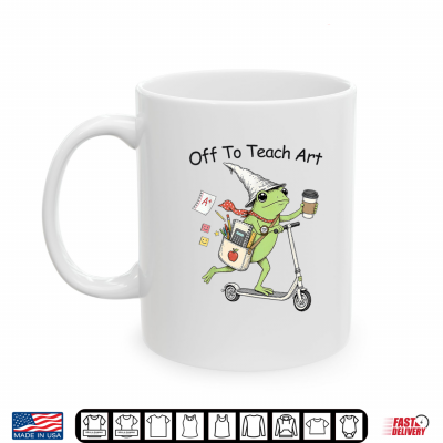 Mug Off to Teach Art Teacher Frog Funny Back to School Shirt
