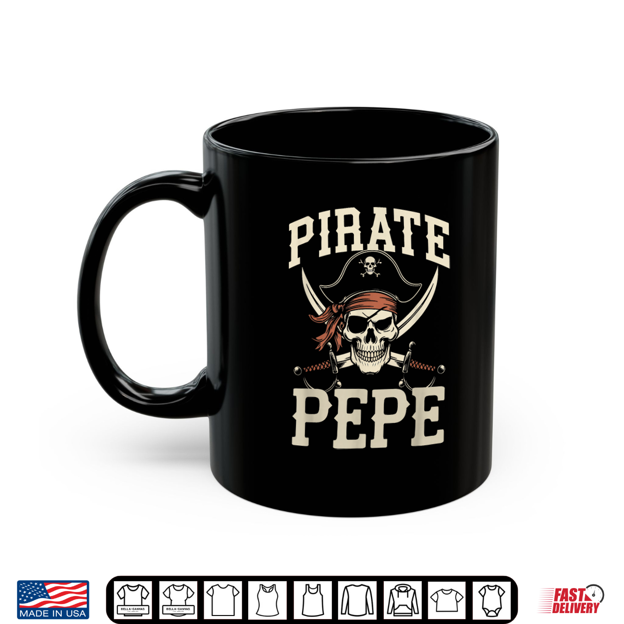 Pirate Pepe Funny Captain Matching Grandpa Halloween Costume Shirt