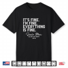 Retro I’M Fine Everything Is Fine Senior Mom Class Of 2027 Shirt