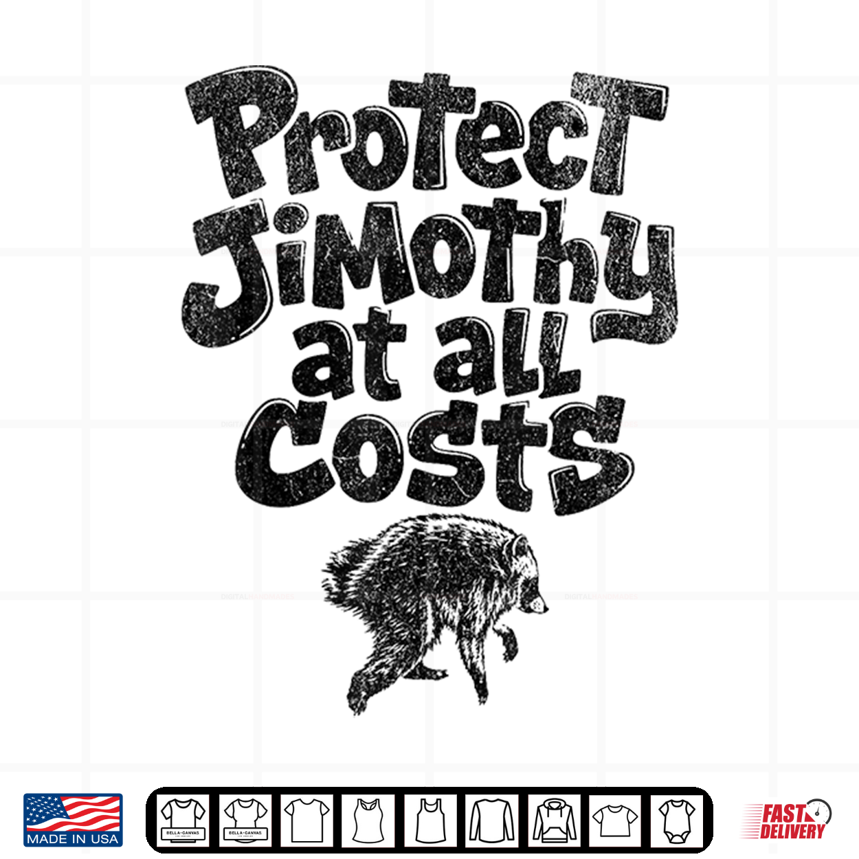Protect Jimothy At All Costs Viral Raccoon Shirt Funny Meme Shirt