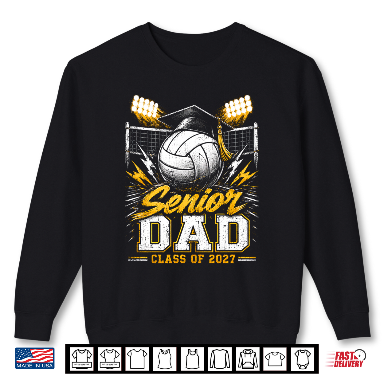 Senior Dad Class Of 2027 Volleyball Graduation Vintage Shirt