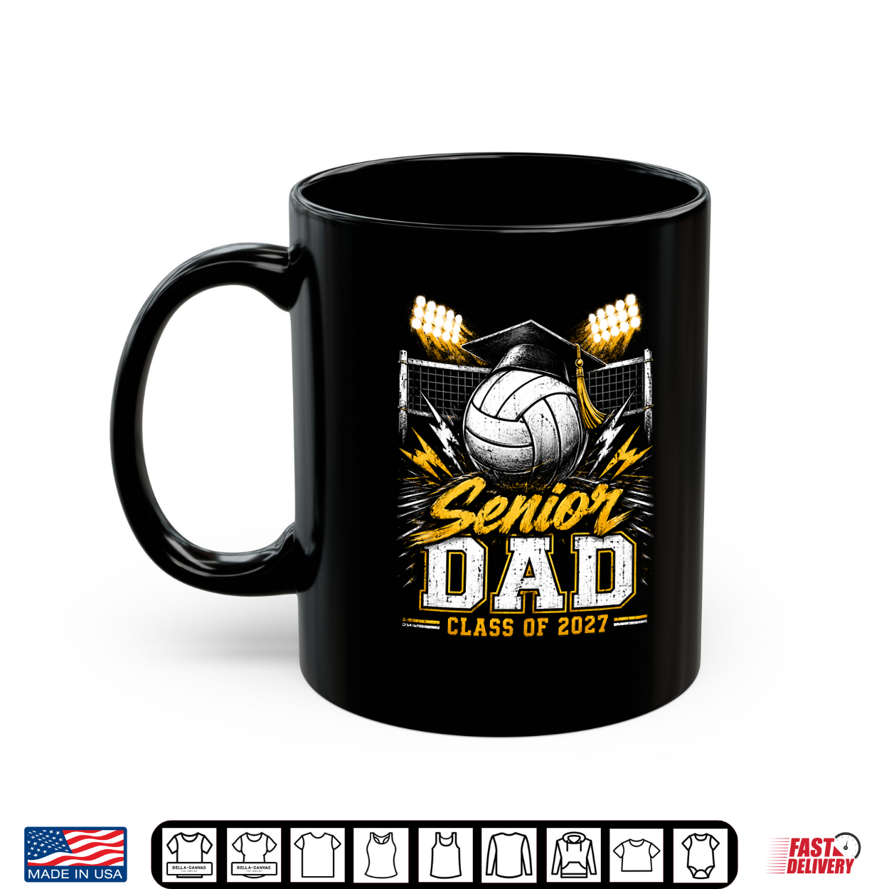 Senior Dad Class Of 2027 Volleyball Graduation Vintage Shirt