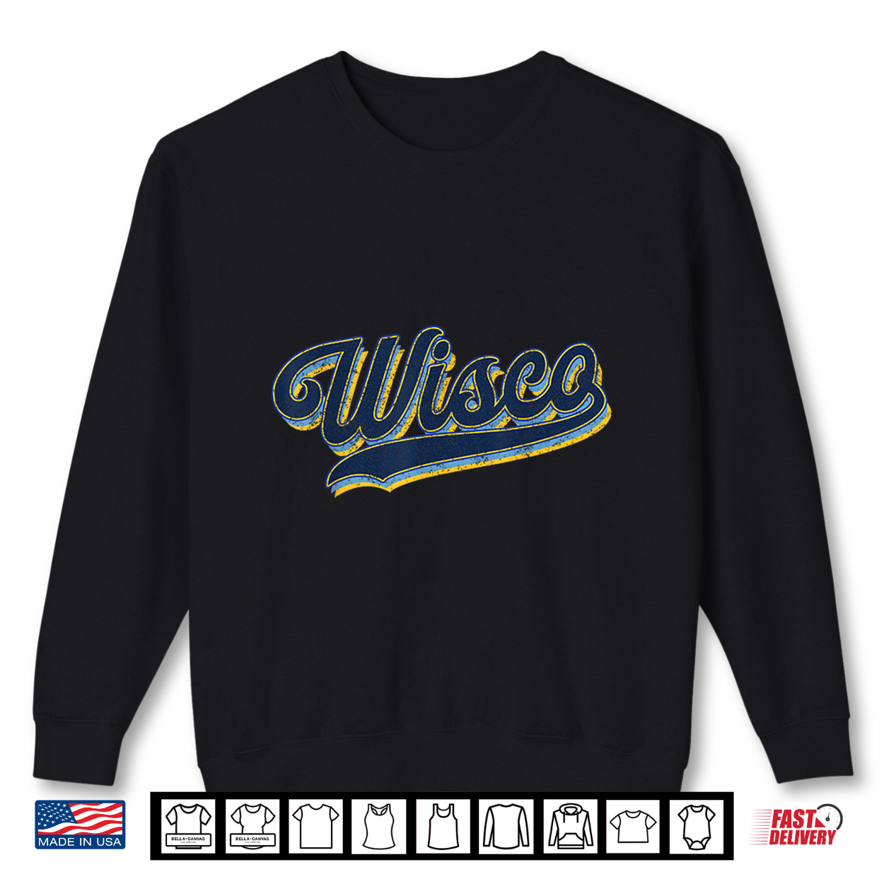 Vintage Wisco Classic Script City Connect State Connect Shirt