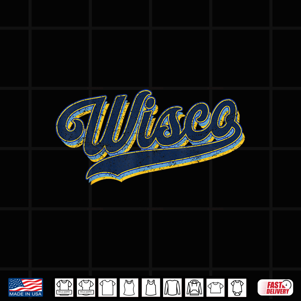 Vintage Wisco Classic Script City Connect State Connect Shirt