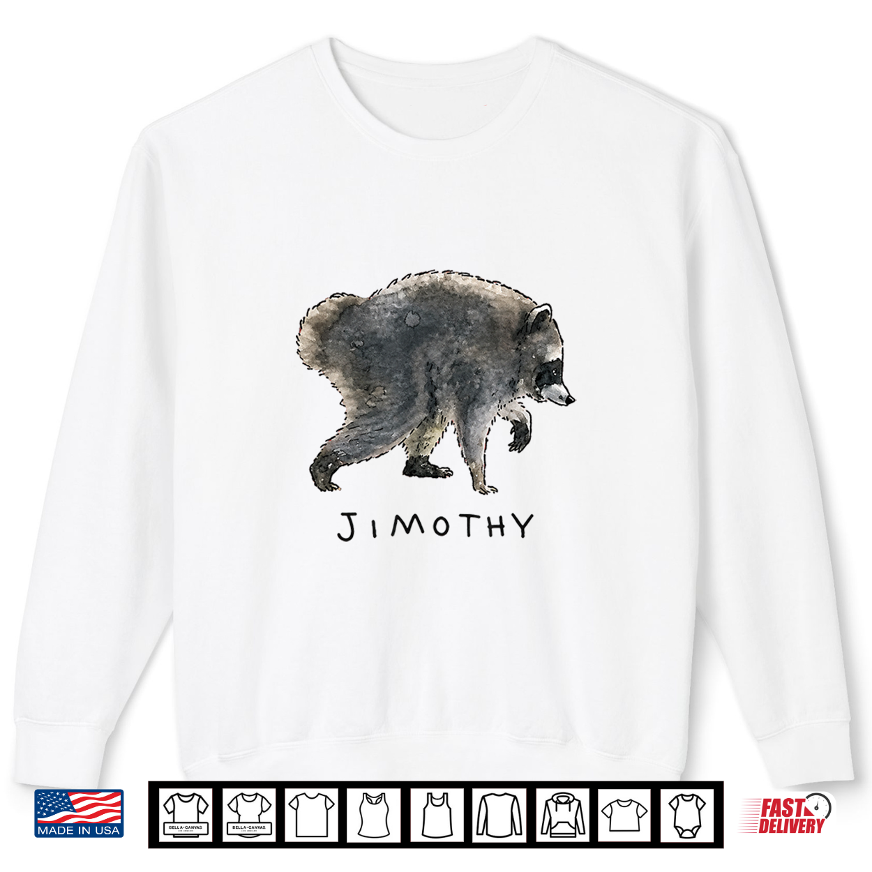 Funny Jimothy Trash Panda Watercolor Shirt Funny Jimothy Trash Panda Watercolor Shirt