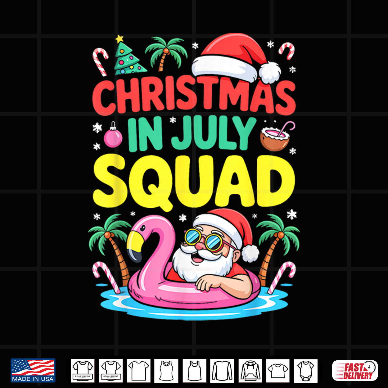 Christmas In July Squad Shirt Matching Family Christmas Shirt