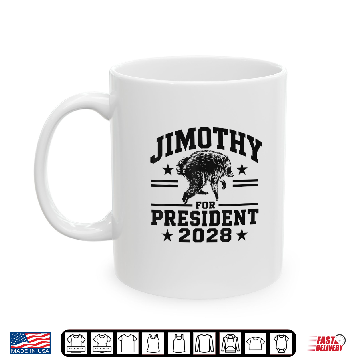 Jimothy For President Usa 2028 Viral Raccoon Meme Shirt