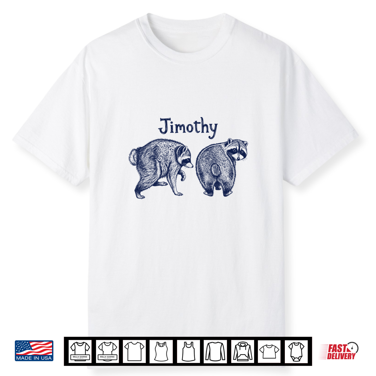 Jimothy Raccoon Lovers Kids Women Cute Jimothy The Raccoon Shirt