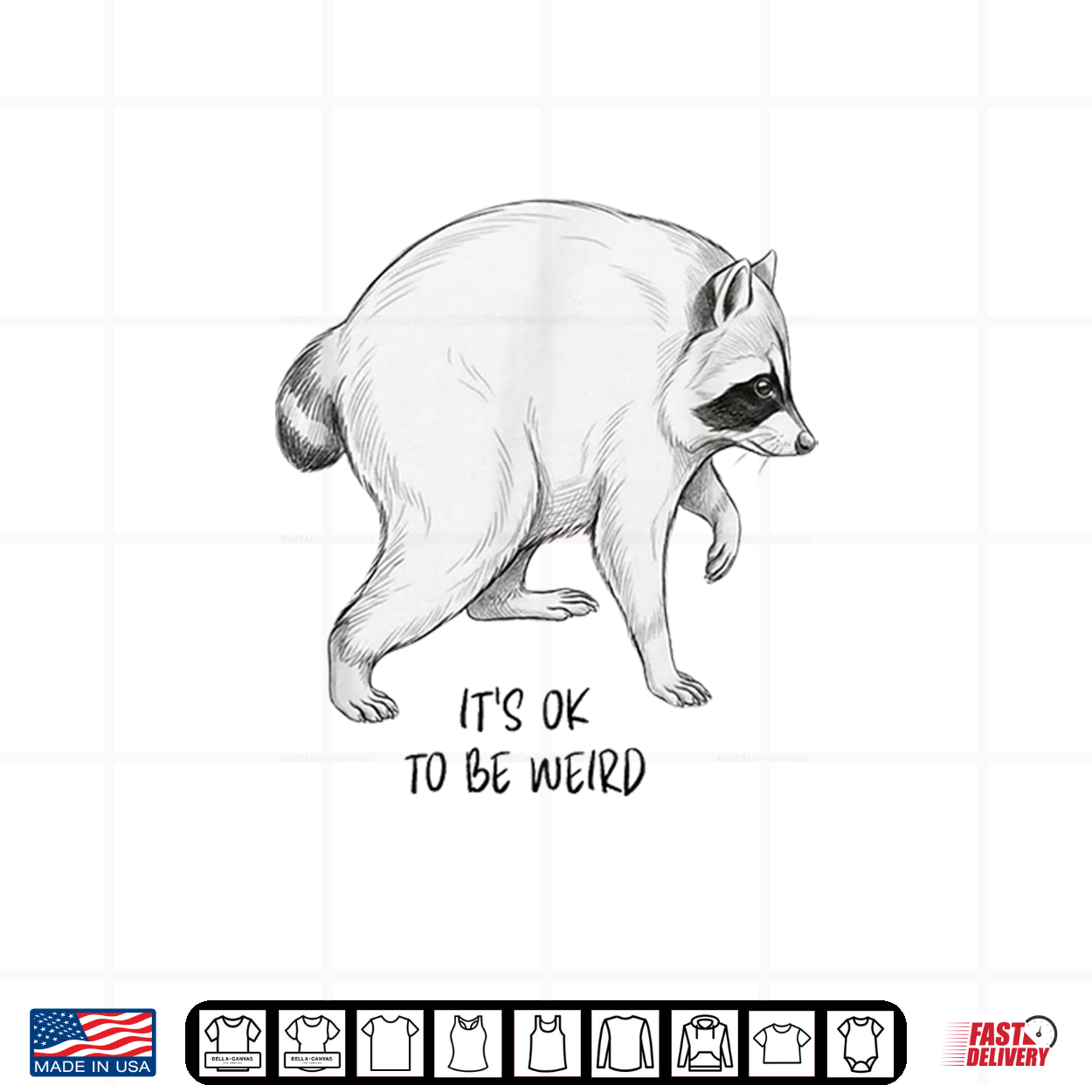 Jimothy It’S Ok To Be Weird Funny Racoon Shirt