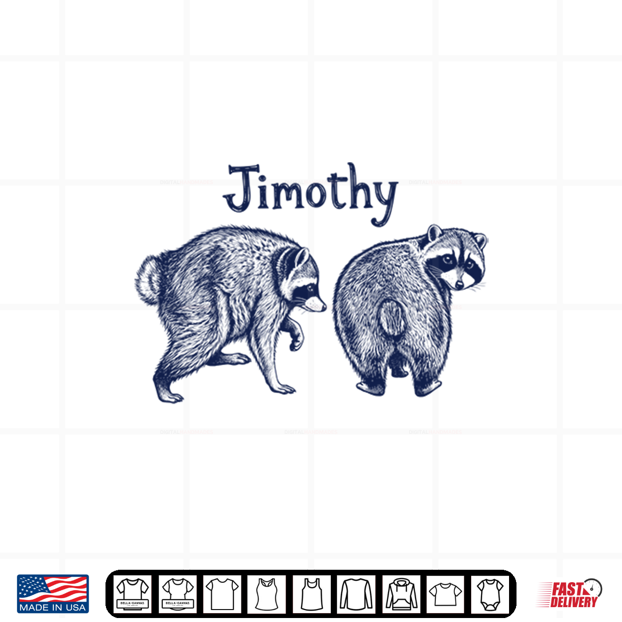 Jimothy Raccoon Lovers Kids Women Cute Jimothy The Raccoon Shirt