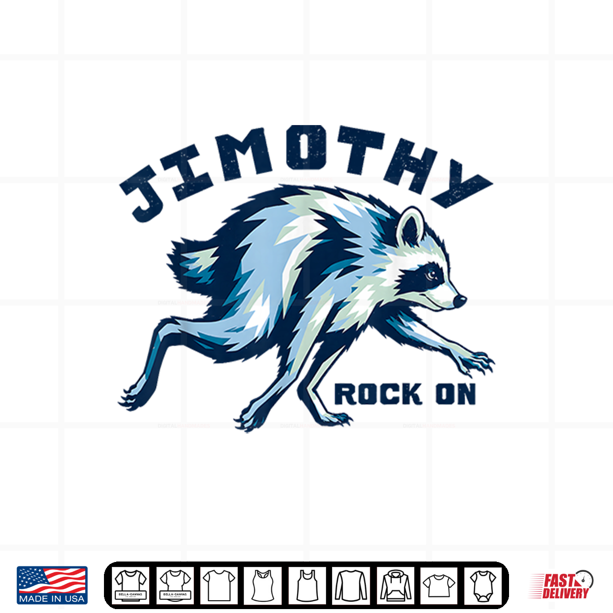 Jimothy Rock On Raccoon Trash Panda Viral Meme Shirt