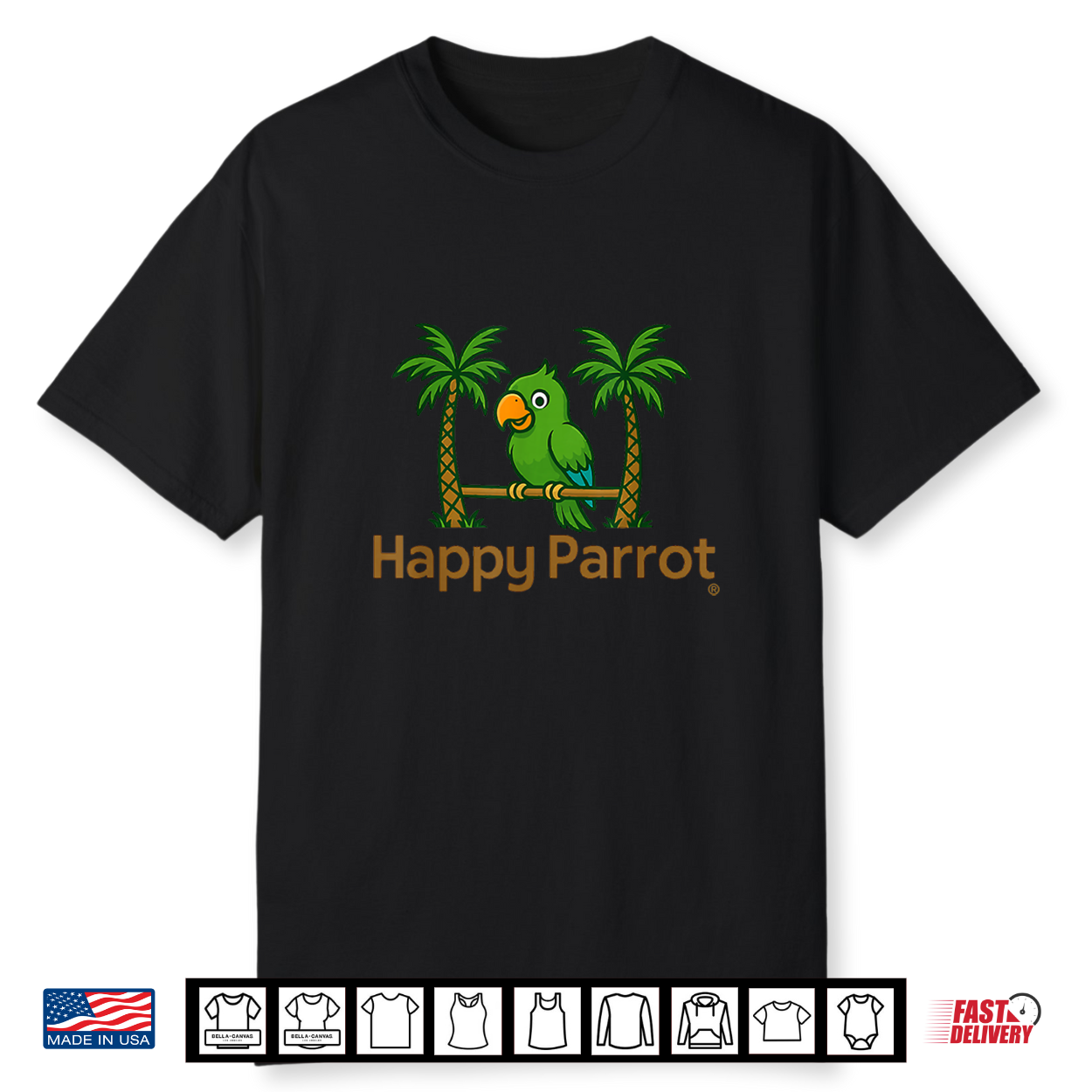 Parrot Palm Trees Tropical Bird Shirt Parrot Palm Trees Tropical Bird Shirt