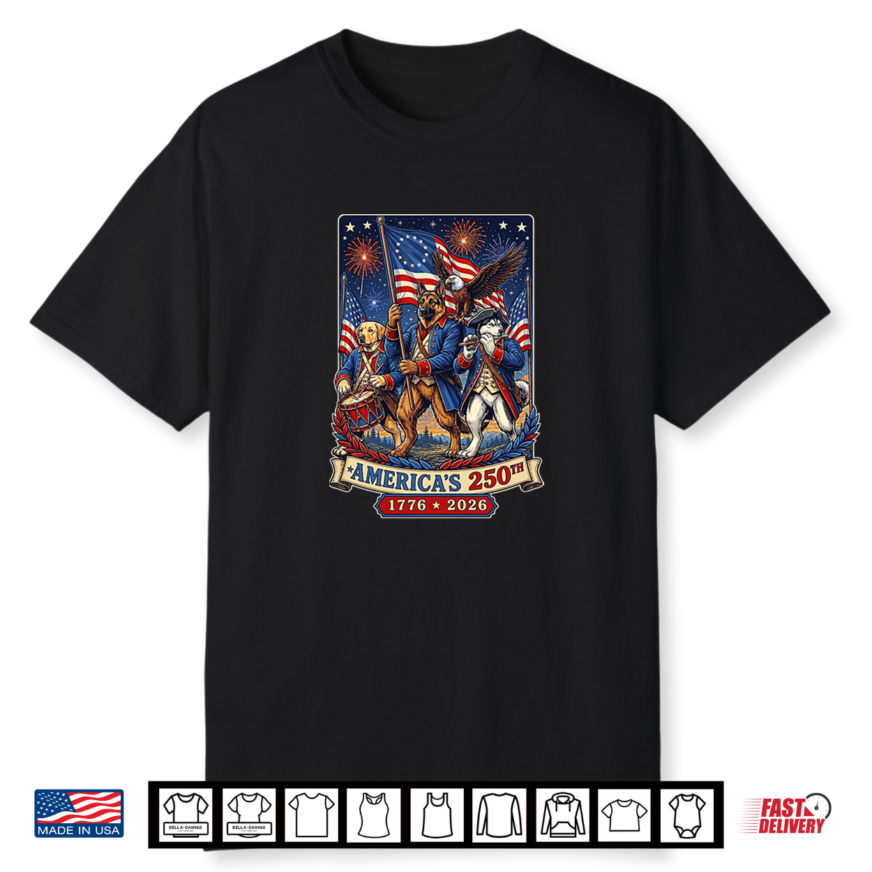 Patriotic Pets Independence Day Celebration Design 250Th Shirt Patriotic Pets Independence Day Celebration Design 250Th Shirt