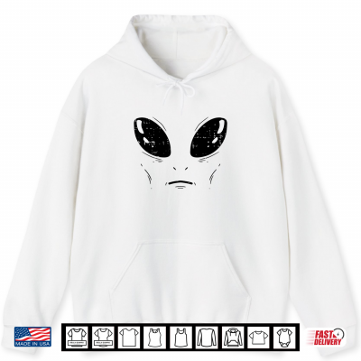 Hoodie Alien Face Space Funny Halloween Costume Shirt