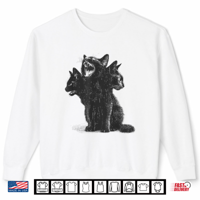 3 Headed Cat Vintage Grunge Alt 90S Halloween Goth Horror Shirt 2 Sweatshirt 3 Headed Cat Vintage Grunge Alt 90s Halloween Goth Horror Shirt