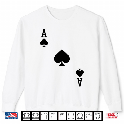 Sweatshirt Ace Of Spades Costume Halloween Deck Of Cards Shirt