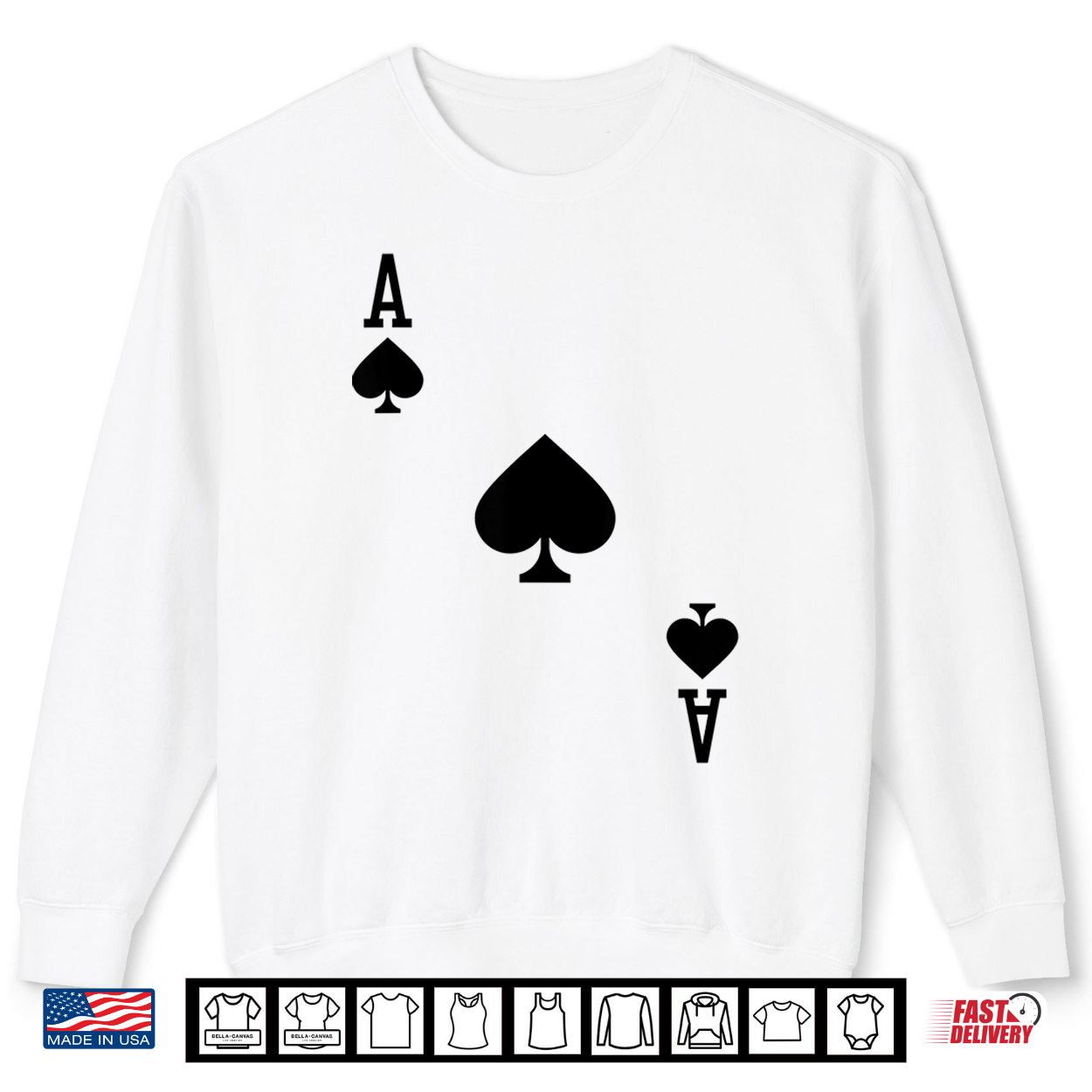 Ace Of Spades Costume Halloween Deck Of Cards Shirt