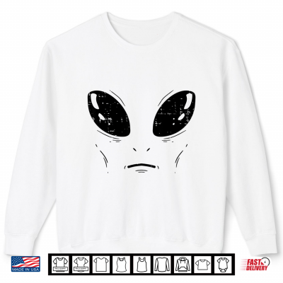 Sweatshirt Alien Face Space Funny Halloween Costume Shirt
