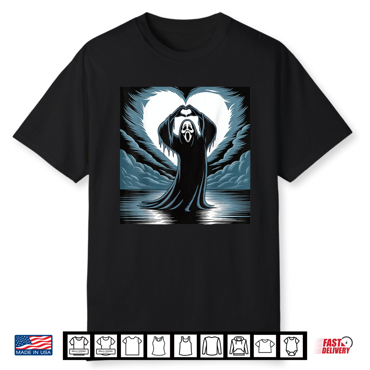 Funny Spooky Season Ghost Scary Face Horror Halloween Shirt