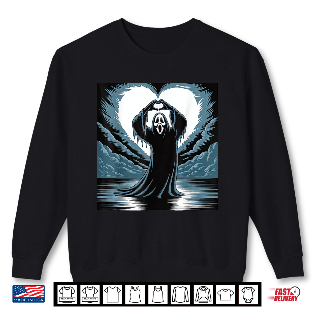 Funny Spooky Season Ghost Scary Face Horror Halloween Shirt