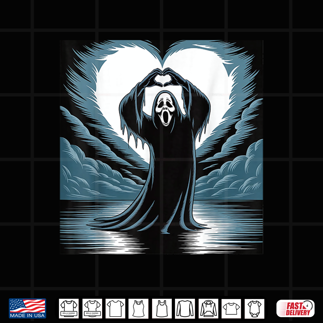 Funny Spooky Season Ghost Scary Face Horror Halloween Shirt